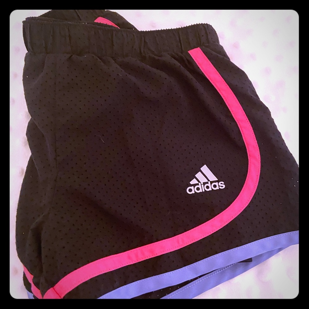Adidas shorts, girls size 6x, athletic, gym, black